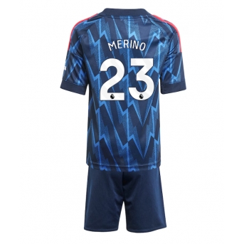 Billige Fotballdrakt Arsenal Mikel Merino #23 Replika Bortedraktsett Barn 2025-26 Kortermet (med bukser)